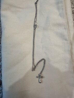 Tiffany & Co. Silver Cross Pendant Necklace